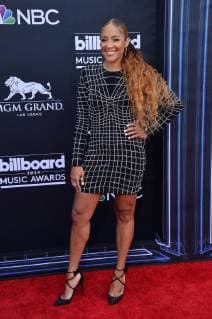 Amanda Seales arrives for the 2019 Billboard Music Awards at the MGM Grand Garden Arena in Las Vegas, Nevada on May 1, 2019.  LAV20190501149 JIMxRUYMEN