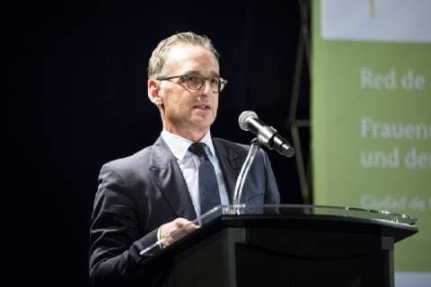 Federal Foreign Minister Heiko Maas L SPD gives a speech at an event on womens rights and the rule of law at the Claustro de Sor Juana in Mexico City 01 05 2019 Heiko Maas travels to Latin America Brazil Colombia and Mexico Mexico Mexico City Mexico Copyright: xFlorianxGaertner photothek.netx