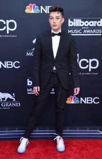 James Charles arrives for the 2019 Billboard Music Awards at the MGM Grand Garden Arena in Las Vegas, Nevada on May 1, 2019.  LAV20190501283 JIMxRUYMEN