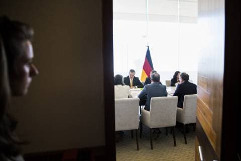 Federal Foreign Minister Heiko Maas R SPD meets with Marcelo Luis Ebrard Casaubon L Foreign Minister of Mexico for talks in Mexico City 02 05 2019 Heiko Maas travels to Latin America Brazil Colombia and Mexico Mexico City of Mexico Mexico Copyright: xFlorianxGaertner photothek.netx