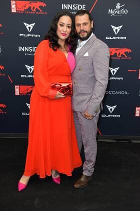 Manuel Cortez with girlfriend Miyabi Kawai at the BUNTE New Faces Award Film at the transformer station in Berlin on 02 05 2019