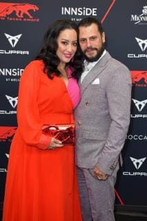 Manuel Cortez with girlfriend Miyabi Kawai at the BUNTE New Faces Award Film at the transformer station in Berlin on 02 05 2019