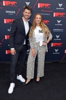 Thore Schoelermann with friend Jana Julie Kilka at the BUNTE New Faces Award Film at the transformer station in Berlin on 02 05 2019