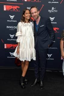Rabea Schif with husband David Gergely at the BUNTE New Faces Award Film at the transformer station in Berlin on 02 05 2019