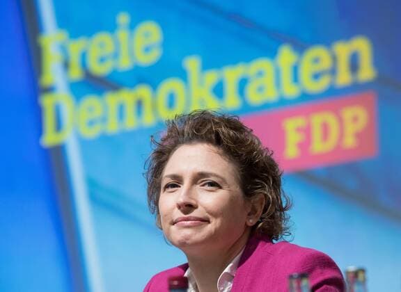 Nicola BEER top candidate for the European elections 2019 70 Ordinary federal party conference of the FDP in the STATION Berlin Germany on 28 04 2019