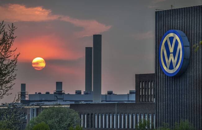 Sunset VW Power Station Wolfsburg Lower Saxony Germany