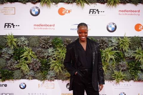 03 05 2019 Berlin Germany GER Award of the German Film Prize Palais am Funkturm Red Carpet Florence Kasumba