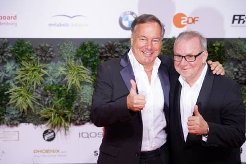 03 05 2019 Berlin Germany GER Award of the German Film Prize Palais am Funkturm Red Carpet l Nico Hoffmann r Joachim Kr-l