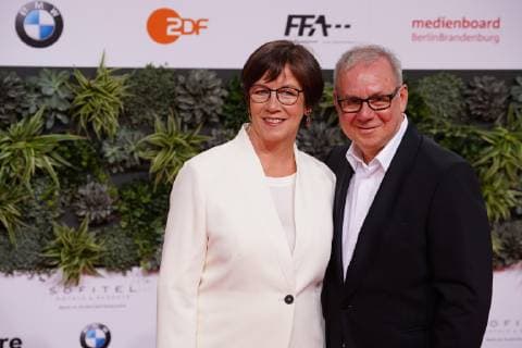 03 05 2019 Berlin Germany GER Award of the German Film Prize Palais am Funkturm Red Carpet Joachim Kr-l and his wife Heidrun