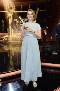 Luise Heyer the actress and prizewinner on stage at the German Film Award ceremony on 3 05 2019 in Berlin German Film Award 2019 in Berlin Party