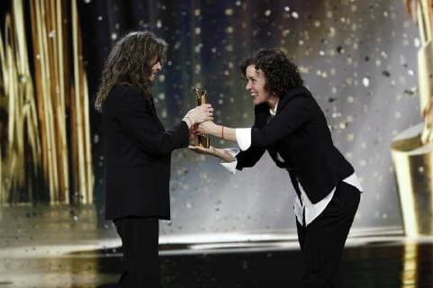 Laila Stieler and Maria Schrader at the presentation of the German Film Award 2019 at Messe Berlin Berlin 03 05 2019 Foto:xS.xGabschx xFuturexImage