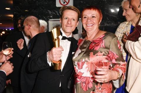 Alexander Scheer with his mother at the Aftershow Party of the German Film Award 2019 at the Palais am Funkturm in the Messe Berlin Berlin 03 05 2019 Foto:xF.xKernx xFuturexImage