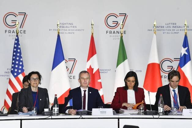 News Themen der Woche KW18 News Bilder des Tages Metz, Treffen der G7-Umweltminister Francois de Rugy et Brune Poirson NEWS : Reunion du G7 environnement Metz 05 05 2019 MAO Panoramic 