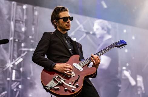 May 4, 2019 - Atlanta, GA, USA - ATLANTA, GEORGIA - MAY 04: Daniel Kessler of Interpol performs during day 2 of Shaky Knees Music Festival at Atlanta Central Park on May 04, 2019 in Atlanta, Georgia. Photo: Ryan Fleisher imageSPACE Atlanta USA - ZUMAs181 20190504_zea_s181_149 Copyright: xImagespacex