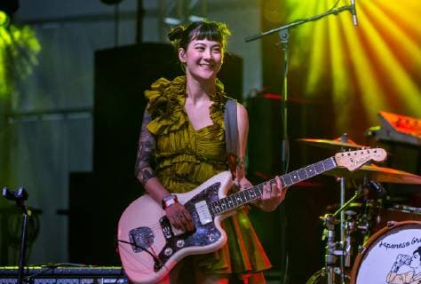 May 4, 2019 - Atlanta, GA, USA - ATLANTA, GEORGIA - MAY 04: Michelle Zaunder of Japanese Breakfast of the Struts performs during day 2 of Shaky Knees Music Festival at Atlanta Central Park on May 04, 2019 in Atlanta, Georgia. Photo: Ryan Fleisher imageSPACE Atlanta USA - ZUMAs181 20190504_zea_s181_151 Copyright: xImagespacex