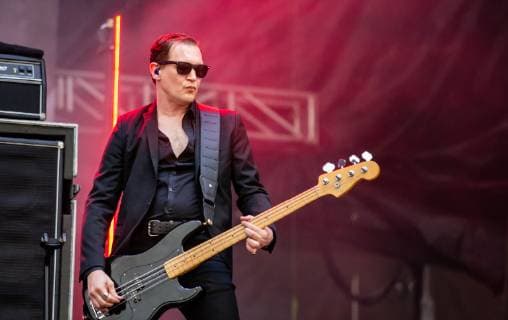 May 4, 2019 - Atlanta, GA, USA - ATLANTA, GEORGIA - MAY 04: Carlos Dengler of Interpol performs during day 2 of Shaky Knees Music Festival at Atlanta Central Park on May 04, 2019 in Atlanta, Georgia. Photo: Ryan Fleisher imageSPACE Atlanta USA - ZUMAs181 20190504_zea_s181_142 Copyright: xImagespacex