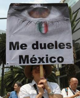 Thousands demonstrate against policies implemented by Mexican President Andres Manuel Lopez Obrador, in Mexico City, Mexico, 5 May 2019. Thousands demonstrate against policies of new Government !ACHTUNG: NUR REDAKTIONELLE NUTZUNG!  Copyright: xMarioxGuzmánx AME9329 20190505-636926890326052945
