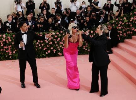 Lady Gaga arrives on the red carpet at The Metropolitan Museum of Art s Costume Institute Benefit Camp: Notes on Fashion at Metropolitan Museum of Art in New York City on May 6, 2019.  NYP20190506208 JOHNxANGELILLO