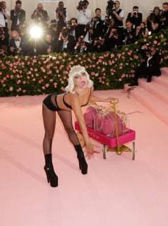 Lady Gaga arrives on the red carpet at The Metropolitan Museum of Art s Costume Institute Benefit Camp: Notes on Fashion at Metropolitan Museum of Art in New York City on May 6, 2019.  NYP20190506209 JOHNxANGELILLO