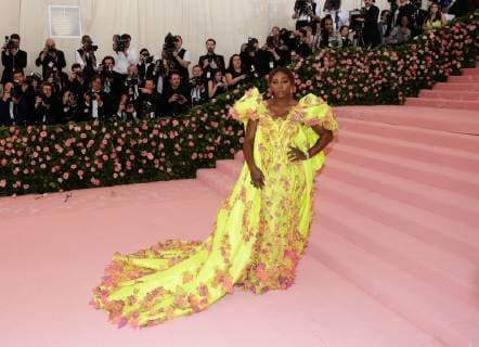 Serena Williams arrives on the red carpet at The Metropolitan Museum of Art s Costume Institute Benefit Camp: Notes on Fashion at Metropolitan Museum of Art in New York City on May 6, 2019.  NYP20190506213 JOHNxANGELILLO