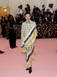 Liu Wen arrives on the red carpet at The Metropolitan Museum of Art s Costume Institute Benefit Camp: Notes on Fashion at Metropolitan Museum of Art in New York City on May 6, 2019.  NYP20190506266 JOHNxANGELILLO