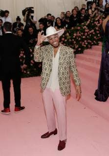 Anderson Paak arrives on the red carpet at The Metropolitan Museum of Art s Costume Institute Benefit Camp: Notes on Fashion at Metropolitan Museum of Art in New York City on May 6, 2019.  NYP20190506251 JOHNxANGELILLO