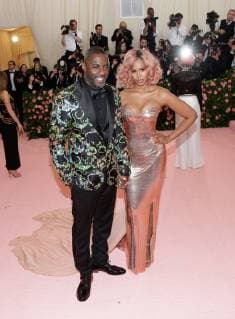 Idris Elba and Sabrina Dhowre arrive on the red carpet at The Metropolitan Museum of Art s Costume Institute Benefit Camp: Notes on Fashion at Metropolitan Museum of Art in New York City on May 6, 2019.  NYP20190506367 JOHNxANGELILLO