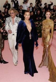 Irina Shayk arrives on the red carpet at The Metropolitan Museum of Art s Costume Institute Benefit Camp: Notes on Fashion at Metropolitan Museum of Art in New York City on May 6, 2019.  NYP20190506387 JOHNxANGELILLO