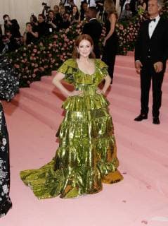 Julianne Moore arrives on the red carpet at The Metropolitan Museum of Art s Costume Institute Benefit Camp: Notes on Fashion at Metropolitan Museum of Art in New York City on May 6, 2019.  NYP20190506348 JOHNxANGELILLO
