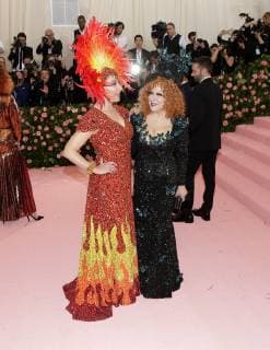 Sophie Von Haselberg and Bette Midler arrive on the red carpet at The Metropolitan Museum of Art s Costume Institute Benefit Camp: Notes on Fashion at Metropolitan Museum of Art in New York City on May 6, 2019.  NYP20190506336 JOHNxANGELILLO