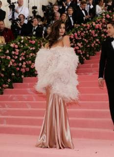 Taylor Hill arrives on the red carpet at The Metropolitan Museum of Art s Costume Institute Benefit Camp: Notes on Fashion at Metropolitan Museum of Art in New York City on May 6, 2019.  NYP20190506293 JOHNxANGELILLO