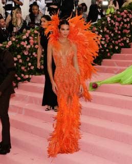 Kendall Jenner arrives on the red carpet at The Metropolitan Museum of Art s Costume Institute Benefit Camp: Notes on Fashion at Metropolitan Museum of Art in New York City on May 6, 2019.  NYP20190506379 JOHNxANGELILLO