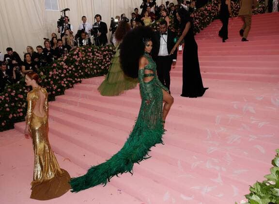 Ciara arrives on the red carpet at The Metropolitan Museum of Art s Costume Institute Benefit Camp: Notes on Fashion at Metropolitan Museum of Art in New York City on May 6, 2019.  NYP20190506388 JOHNxANGELILLO