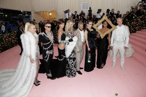 Gwen Stefani, Jeremy Scott, Bella Hadid, Stella Maxwell, Maluma, Sarah Paulson, Tracee Ellis Ross and Denek K arrive on the red carpet at The Metropolitan Museum of Art s Costume Institute Benefit Camp: Notes on Fashion at Metropolitan Museum of Art in New York City on May 6, 2019.  NYP20190506351 JOHNxANGELILLO