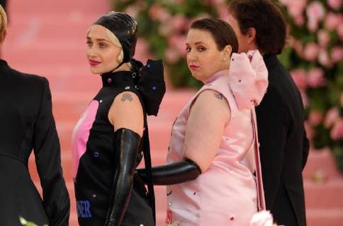 NEW YORK, NEW YORK - MAY 06: Jemima Kirke and Lena Dunham at The 2019 Met Gala Celebrating Camp: Notes on Fashion at Metropolitan Museum of Art on May 06, 2019 in New York City. Copyright: xJohnxPalmerx