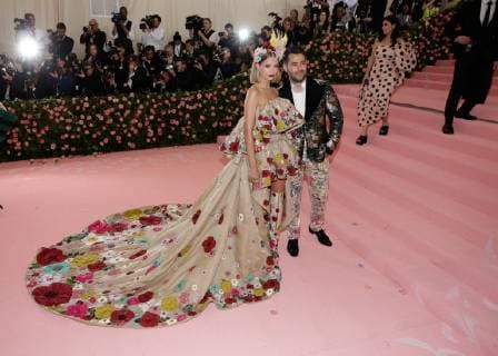 Josephine Skriver and Jonathan Simkhai arrive on the red carpet at The Metropolitan Museum of Art s Costume Institute Benefit Camp: Notes on Fashion at Metropolitan Museum of Art in New York City on May 6, 2019.  NYP20190506312B JOHNxANGELILLO
