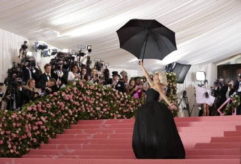 Lady Gaga arrives on the red carpet at The Metropolitan Museum of Art s Costume Institute Benefit Camp: Notes on Fashion at Metropolitan Museum of Art in New York City on May 6, 2019.  NYP2019050926 JOHNxANGELILLO