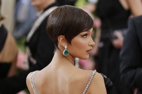 Bella Hadid arrives on the red carpet at The Metropolitan Museum of Art s Costume Institute Benefit Camp: Notes on Fashion at Metropolitan Museum of Art in New York City on May 6, 2019.  NYP2019050976 JOHNxANGELILLO