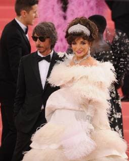 NEW YORK, NEW YORK - MAY 06: Joan Collins at The 2019 Met Gala Celebrating Camp: Notes on Fashion at Metropolitan Museum of Art on May 06, 2019 in New York City. Copyright: xJohnxPalmerx