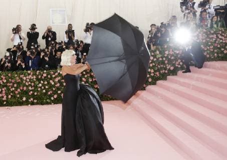 Lady Gaga arrives on the red carpet at The Metropolitan Museum of Art s Costume Institute Benefit Camp: Notes on Fashion at Metropolitan Museum of Art in New York City on May 6, 2019.  NYP2019050805 JOHNxANGELILLO