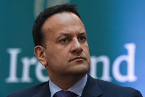 May 7, 2019 - Dublin, Ireland - Taoiseach Leo Varadkar (Irish Prime Minister) during the press conference after his government has approved the Ã¢öÂ¬3 billion National Broadband Plan (NBP) which aims to bring high-speed internet to more than 540,000 homes, farms and businesses across rural Ireland..On Tuesday, May 7, 2019, in Dublin, Ireland. Dublin Ireland  - ZUMAn230 20190507_zaa_n230_575 Copyright: xArturxWidakx