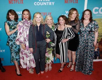 NEW YORK, NY - MAY 8: Tina Fey, Maya Rudolph, Amy Poehler, Paula Pell, Rachel Dratch, Ana Gasteyer and Emily Spivey at The World Premiere of Amy Poehler?s Wine Country at The Paris Theater on May 8, 2019 in New York City. Copyright: xDiegoxCorredor MediaPunchx