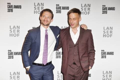 August Wittgenstein and Tom Wlaschiha at the presentation of the GQ Care Award 2019 in the 20Â° Restobar Düsseldorf 08 05 2019 Foto:xF.xKernx xFuturexImage