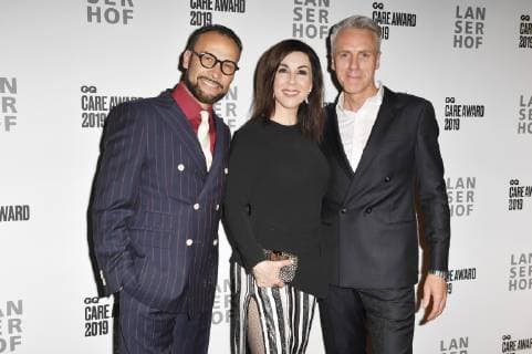 Alexander Klaus Stecher Judith Williams and Tom Junkersdorf at the presentation of the GQ Care Award 2019 in the 20Â° Restobar Düsseldorf 08 05 2019 Foto:xF.xKernx xFuturexImage