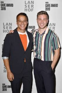 Kostja Ullmann and Jannik Schümann at the presentation of the GQ Care Award 2019 in the 20Â° Restobar Düsseldorf 08 05 2019 Foto:xF.xKernx xFuturexImage