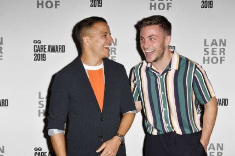 Kostja Ullmann and Jannik Schümann at the presentation of the GQ Care Award 2019 in the 20Â° Restobar Düsseldorf 08 05 2019 Foto:xF.xKernx xFuturexImage