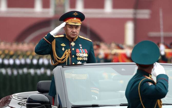MOSCOW, RUSSIA â€“ MAY 9, 2019: Russia s Defence Minister Sergei Shoigu on an Aurus Senat convertible reviews the troops during a Victory Day military parade marking the 74th anniversary of the victory over Nazi Germany in the 1941-1945 Great Patriotic War, the Eastern Front of World War II, in Moscow s Red Square. Valery Sharifulin TASS  TS0AAF6E