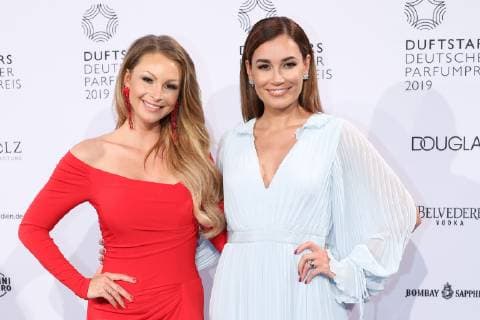 Jana Julie Kilka and Jana Ina Zarrella at the German Fragrance Award Duftstars 2019 on 9 05 2019 in Düsseldorf German Fragrance Award Duftstars 2019 in Düsseldorf