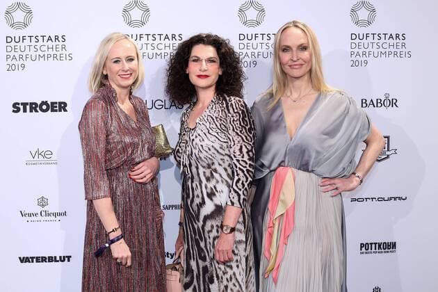 Isabel Kutter Neudeck Tina Müller and Anne Meyer Minenmann at the presentation of the German Perfume Award Duftstars 2019 on 9 05 2019 in Düsseldorf German Perfume Award Duftstars 2019 in Düsseldorf