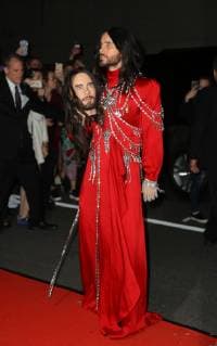 May 9, 2019 - New York, New York, United States - Jared Leto arriving at The Mark Hotel following the 2019 Camp: Notes on Fashion Met Gala on May 06, 2019 in New York City New York United States  - ZUMAny1_ 20190509_zaf_ny1_050 Copyright: xMikexReedx